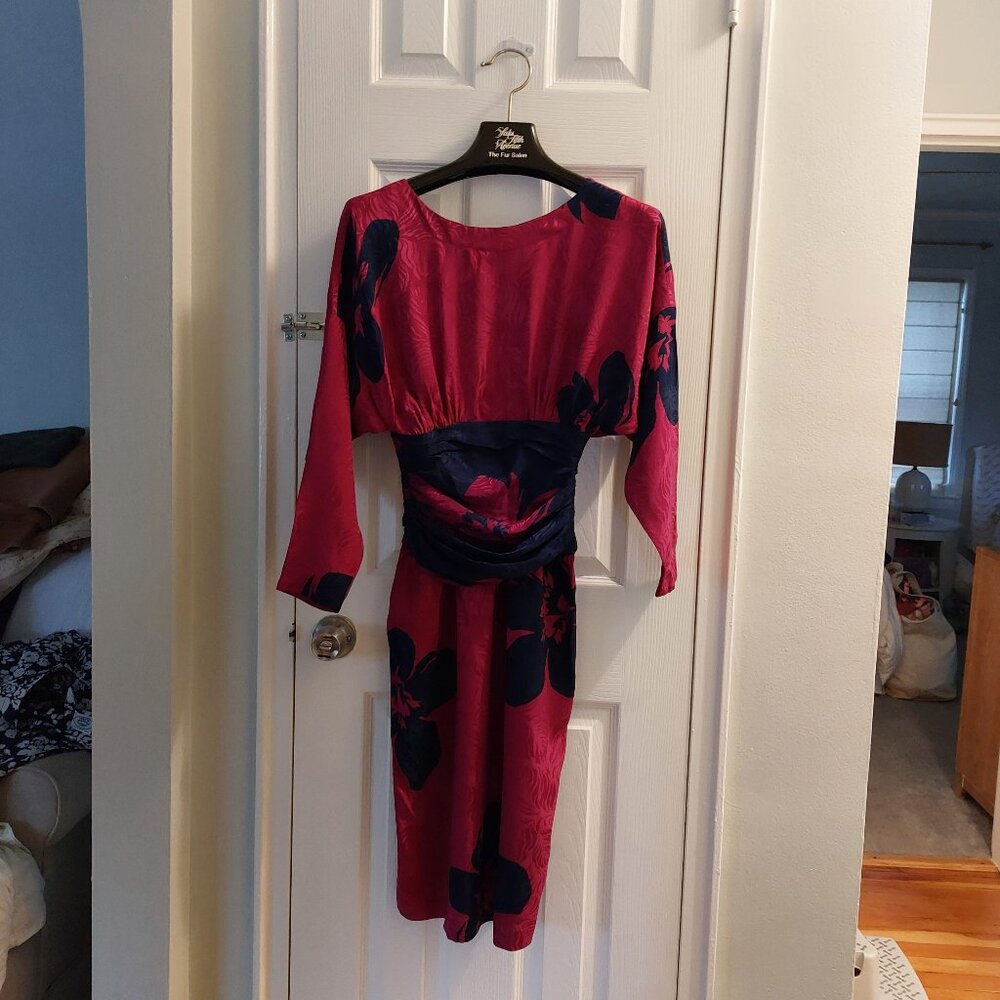 Silk floral dress